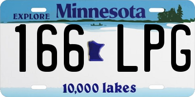 MN license plate 166LPG
