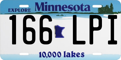 MN license plate 166LPI