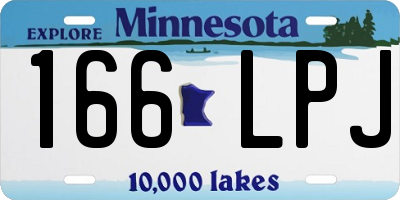 MN license plate 166LPJ