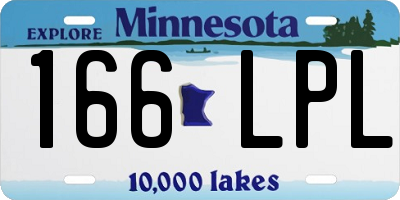 MN license plate 166LPL