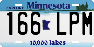 MN license plate 166LPM
