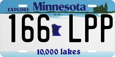 MN license plate 166LPP