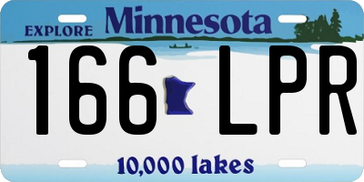 MN license plate 166LPR