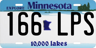 MN license plate 166LPS