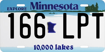 MN license plate 166LPT