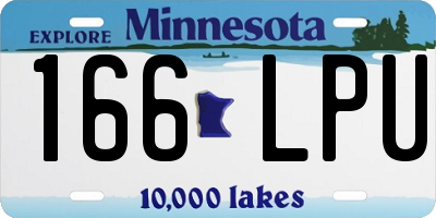 MN license plate 166LPU