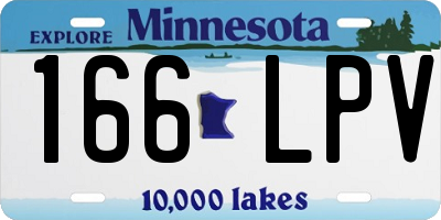 MN license plate 166LPV