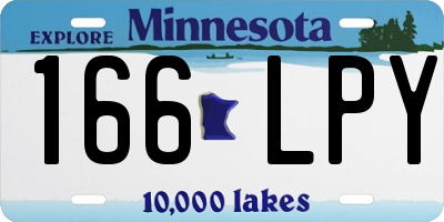 MN license plate 166LPY