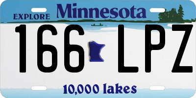 MN license plate 166LPZ