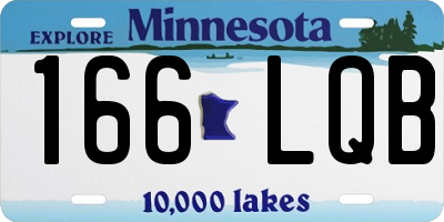 MN license plate 166LQB