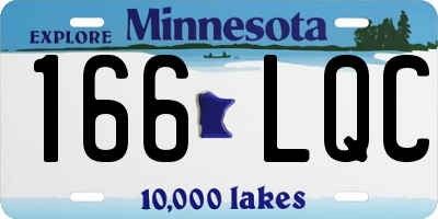 MN license plate 166LQC