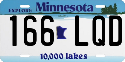 MN license plate 166LQD