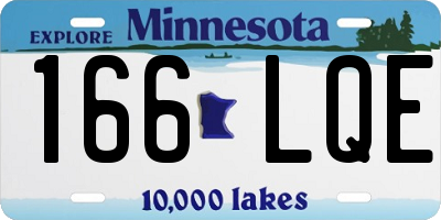 MN license plate 166LQE
