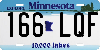 MN license plate 166LQF