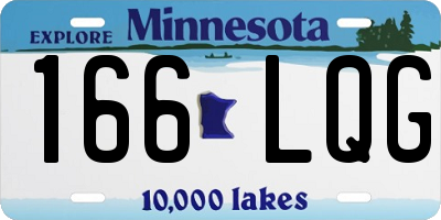 MN license plate 166LQG