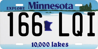 MN license plate 166LQI