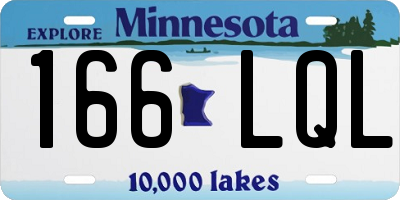 MN license plate 166LQL