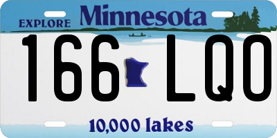MN license plate 166LQO