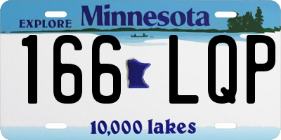 MN license plate 166LQP