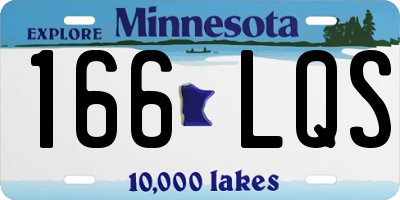 MN license plate 166LQS
