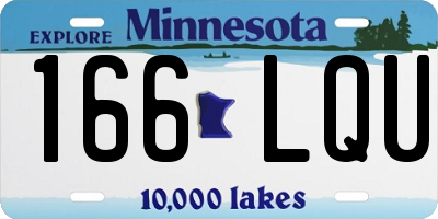 MN license plate 166LQU