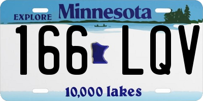 MN license plate 166LQV