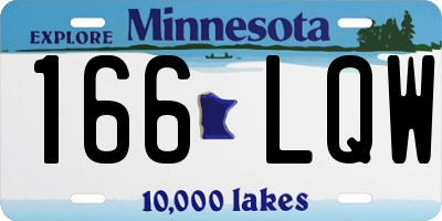 MN license plate 166LQW