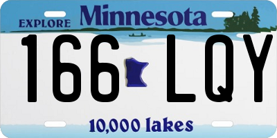 MN license plate 166LQY