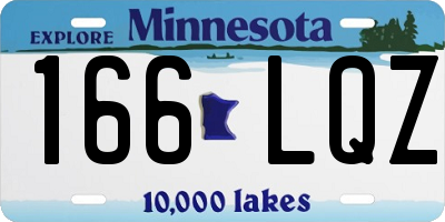 MN license plate 166LQZ