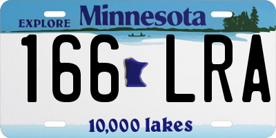 MN license plate 166LRA