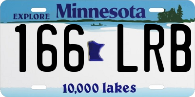 MN license plate 166LRB