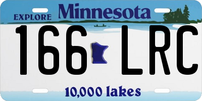 MN license plate 166LRC