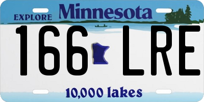 MN license plate 166LRE