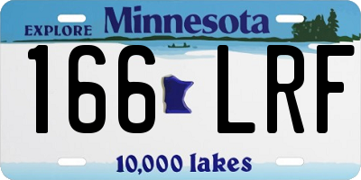 MN license plate 166LRF