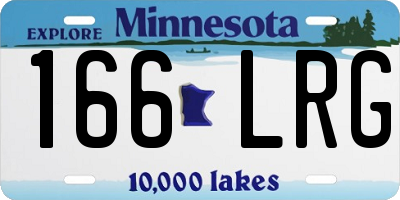 MN license plate 166LRG