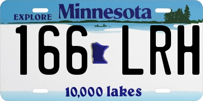 MN license plate 166LRH