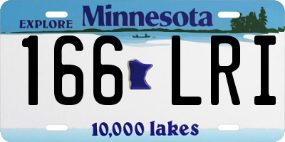 MN license plate 166LRI