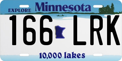 MN license plate 166LRK