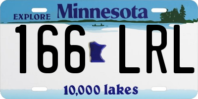 MN license plate 166LRL