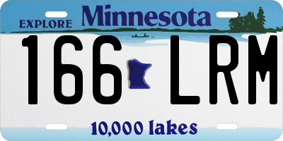MN license plate 166LRM