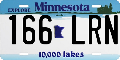 MN license plate 166LRN