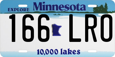MN license plate 166LRO