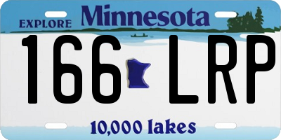 MN license plate 166LRP