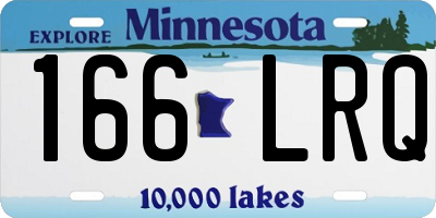 MN license plate 166LRQ