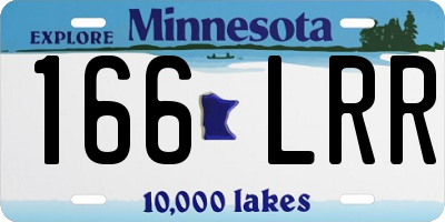 MN license plate 166LRR
