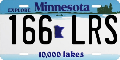 MN license plate 166LRS