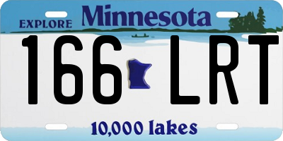 MN license plate 166LRT