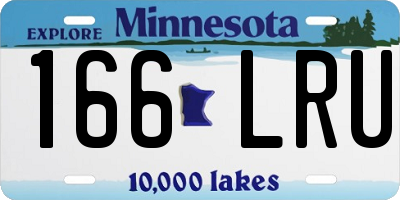 MN license plate 166LRU