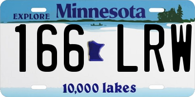 MN license plate 166LRW