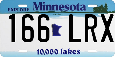 MN license plate 166LRX